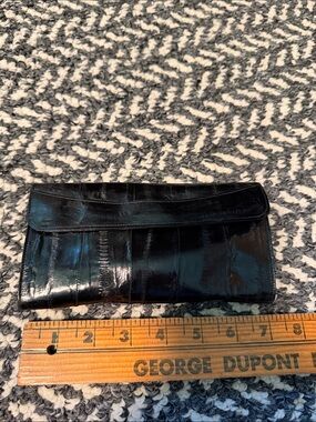Black eel skin Clutch Wallet